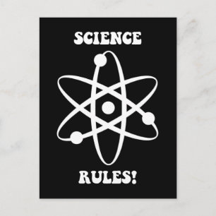 science rules postcard