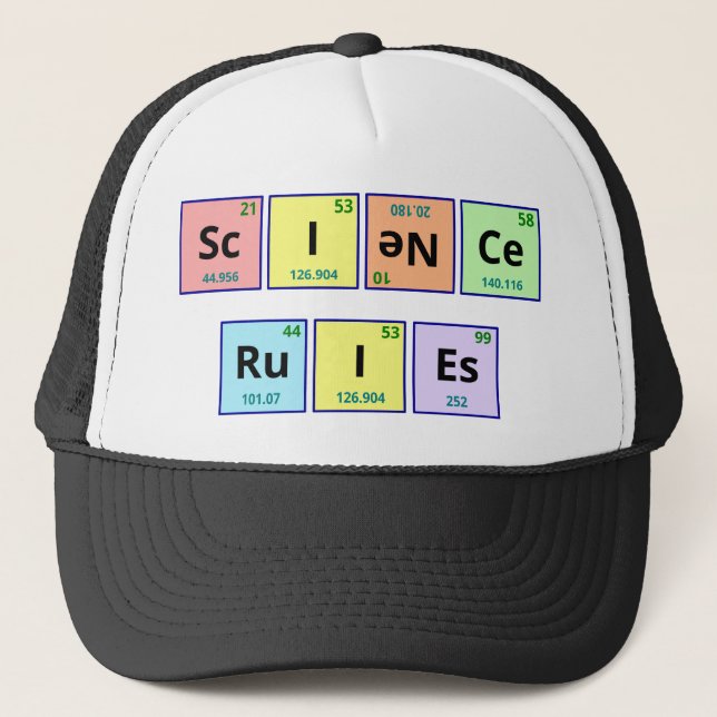 Science Rules Trucker Hat (Front)