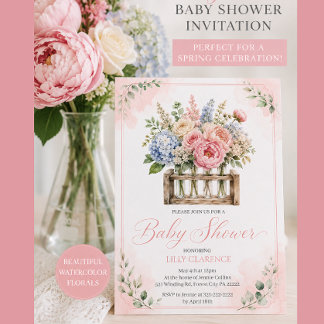 Science Rustic Baby Shower Invitation