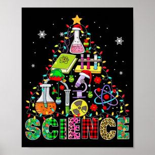 Science Santa Elf Teaching Tools As Christmas Tree Poster