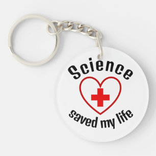 Science saved my life key ring