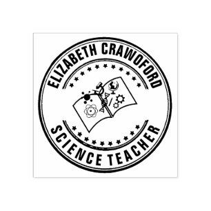 Science School College Or University Teacher Rubber Stamp