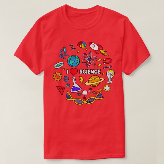 Science, Science Lover, I Love Science  T-Shirt (Design Front)