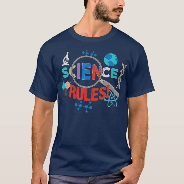 Science  Science Rule Vintage Style Graphics T-Shirt (Front)