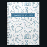 Science / Scientist - Your Name /Monogram Notebook<br><div class="desc">Perfect gift for the special someone in your life who is a hardworking scientist or maths / physics student studying hard at University. Help them make the most of their studies or science duties with their own customised monogram or name notebook. This is the perfect gift for a nurse or...</div>