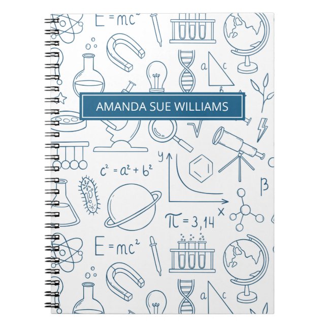 Science / Scientist - Your Name /Monogram Notebook (Front)