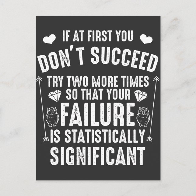Science Success Chemistry Motivation Chemist Postcard (Front)