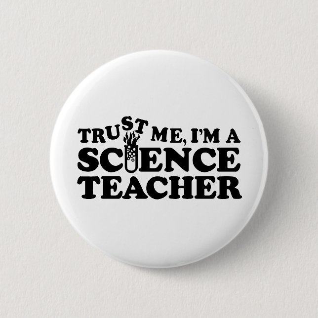 Science Teacher 6 Cm Round Badge (Front)