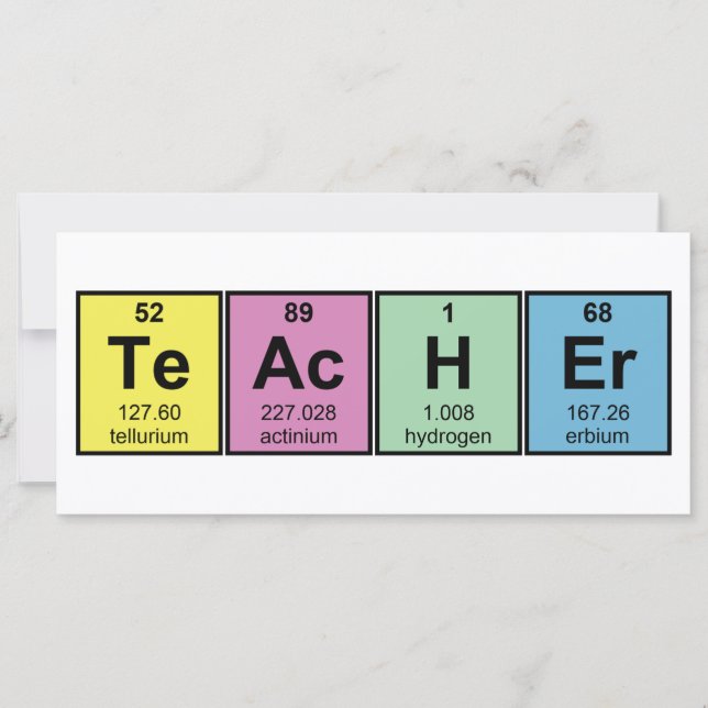 Science Teacher Chemical Elements (Front)