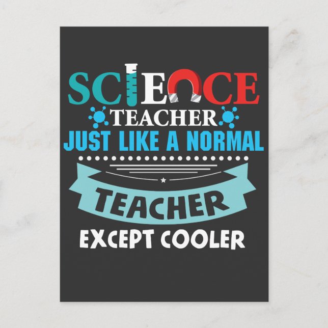 Science Teacher Chemistry Biology Magnet Test Tube Postcard (Front)
