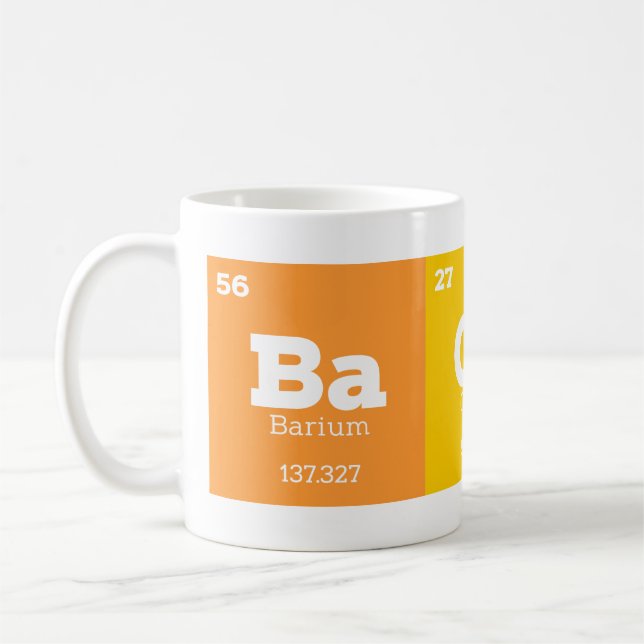 Science Teacher Chemistry Chemical Elements Bacon Coffee Mug (Left)