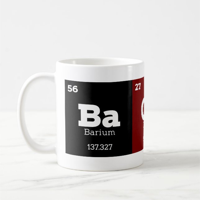 Science Teacher Chemistry Chemical Elements Bacon Coffee Mug (Left)