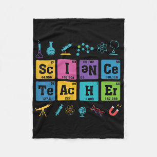 Science Teacher Chemistry Elements Periodic Table Fleece Blanket