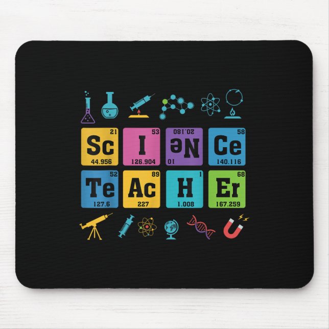 Science Teacher Chemistry Elements Periodic Table  Mouse Mat (Front)