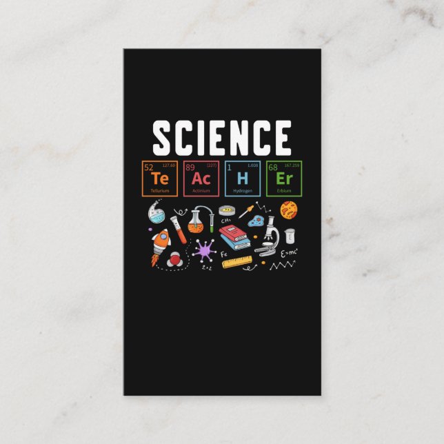 Science Teacher Chemistry Laboratory Business Card (Front)