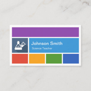 Science Teacher - Creative Modern Metro Style Business Card