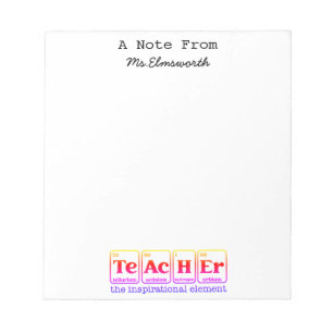 Science Teacher Custom Stationary Notepad Gift