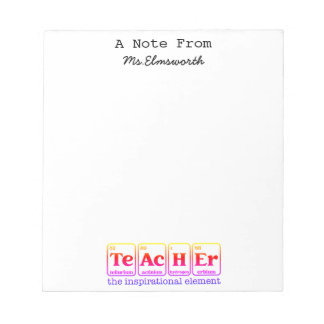 Science Teacher Custom Stationary Notepad Gift