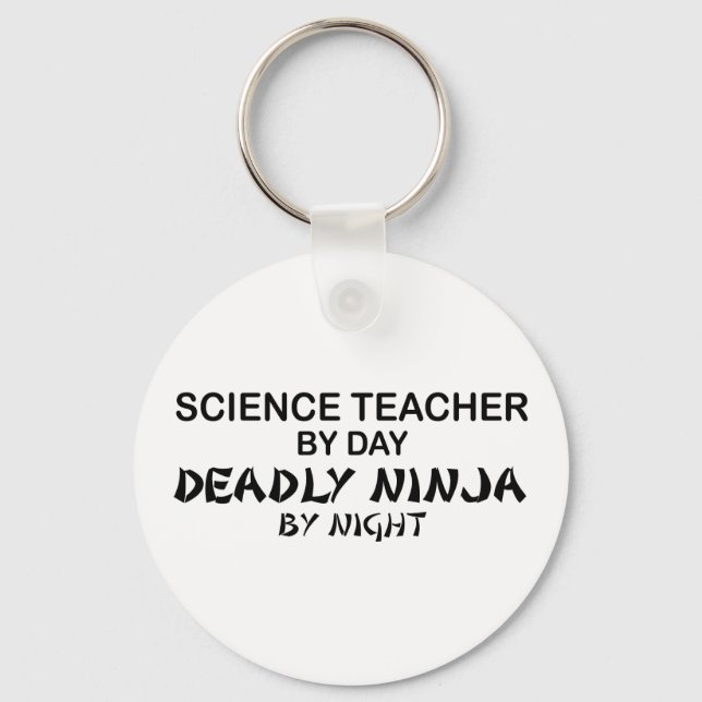 Science Teacher Deadly Ninja Key Ring (Front)