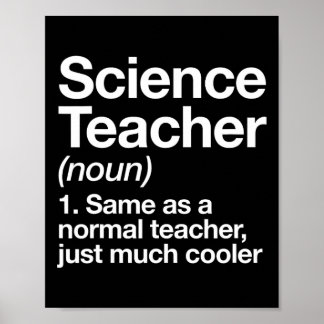 Science Teacher Definition Fun Byck To School Firs Poster