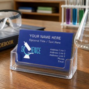 Science Teacher / Educator Microscope  Business Card