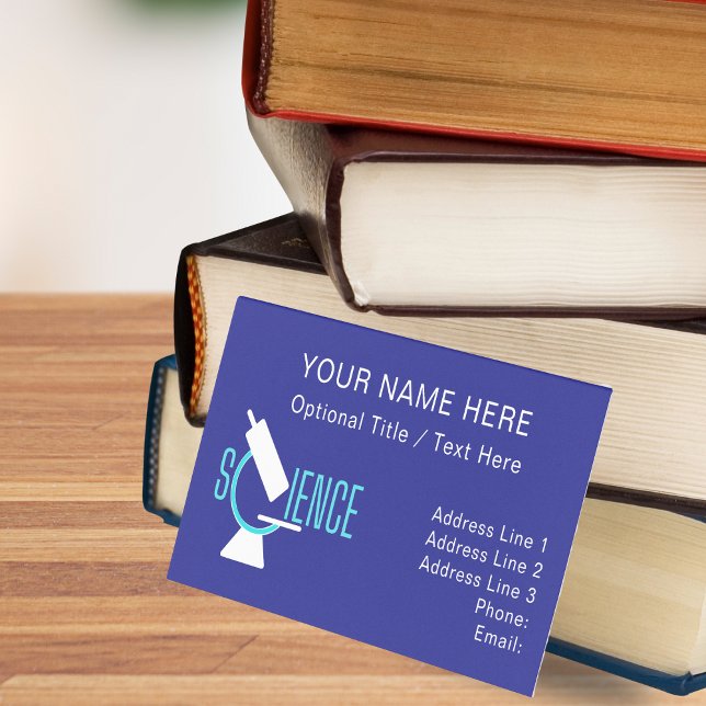Science Teacher / Educator Microscope  Business Card (Creator Uploaded)