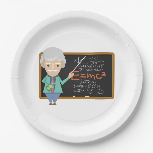 Science Teacher EMC2 Formula Paper Plate (Front)