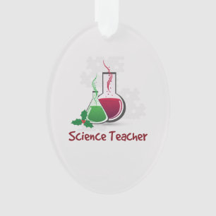 Science Teacher, Experiments Merry Christmas Ornament