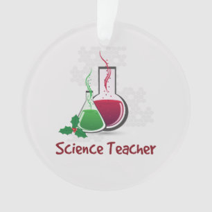 Science Teacher, Experiments Merry Christmas Ornament