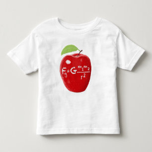 Science Teacher Isaac Newton Law Of Gravity Apple Toddler T-Shirt