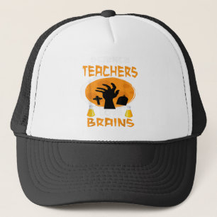 Science Teacher Love Brains Funny Halloween Trucker Hat