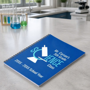 Science Teacher Microscope Personalised Notebook