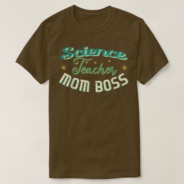 Science Teacher Mum Boss Cute Back to School  T-Shirt (Design Front)