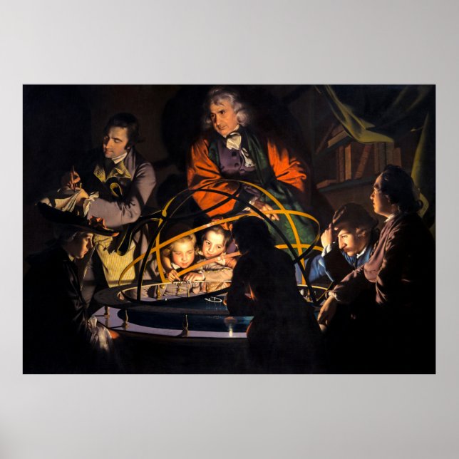 Science Teacher & Orrery Model The Solar System Poster (Front)