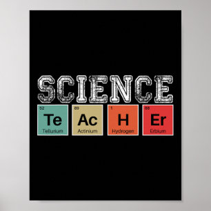 Science Teacher Periodic Table Byck To School Teac Poster