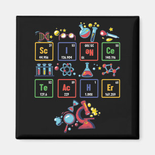 Science Teacher Periodic Table Chemistry Elements Magnet