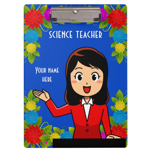 Science Teacher Personalised Clipboard (Front)