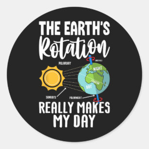 Science Teacher Shirt Men Women Boy Planet Student Classic Round Sticker