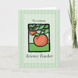 Science Teacher Thank You, Apple Thank You Card