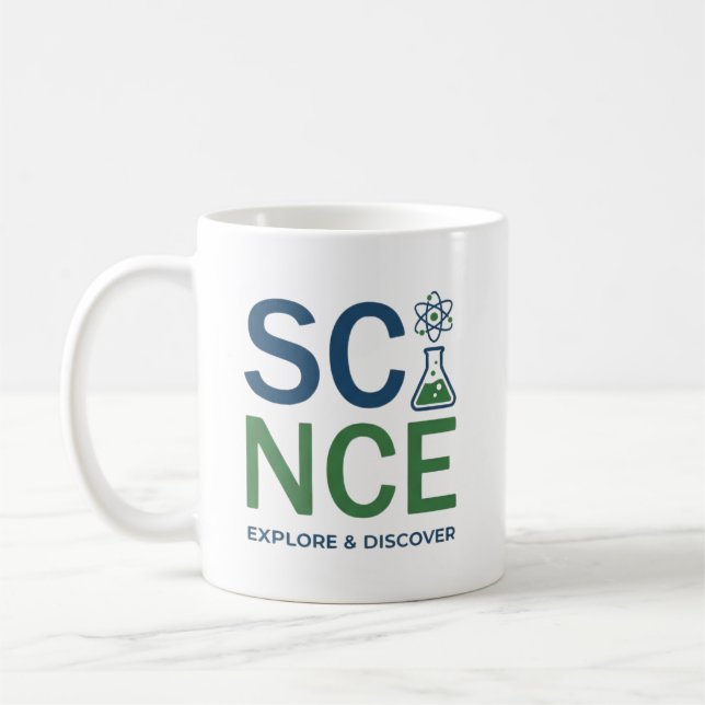 Science Teacher Typography Design Coffee Mug (Left)