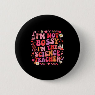 Science Teacher Valentine Retro Groovy Biology Che 6 Cm Round Badge