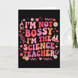 Science Teacher Valentine Retro Groovy Biology Che Card