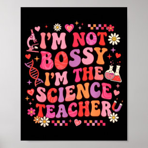 Science Teacher Valentine Retro Groovy Biology Che Poster