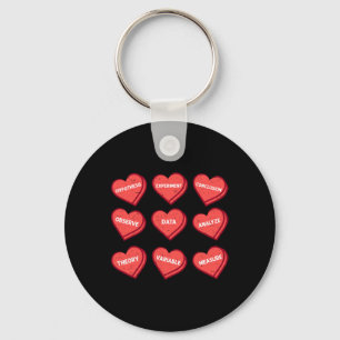 Science Teacher Valentines Day Heart Chemistry Phy Key Ring