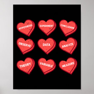 Science Teacher Valentines Day Heart Chemistry Phy Poster