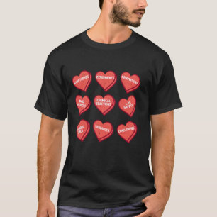 Science Teacher Valentines Day Heart STEM Teacher T-Shirt
