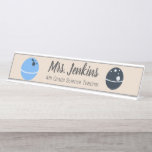 Science Teachers Laboratory Lab Moon Desk Name Plate<br><div class="desc">Teachers Name Plate Back to School Desk Accessories</div>