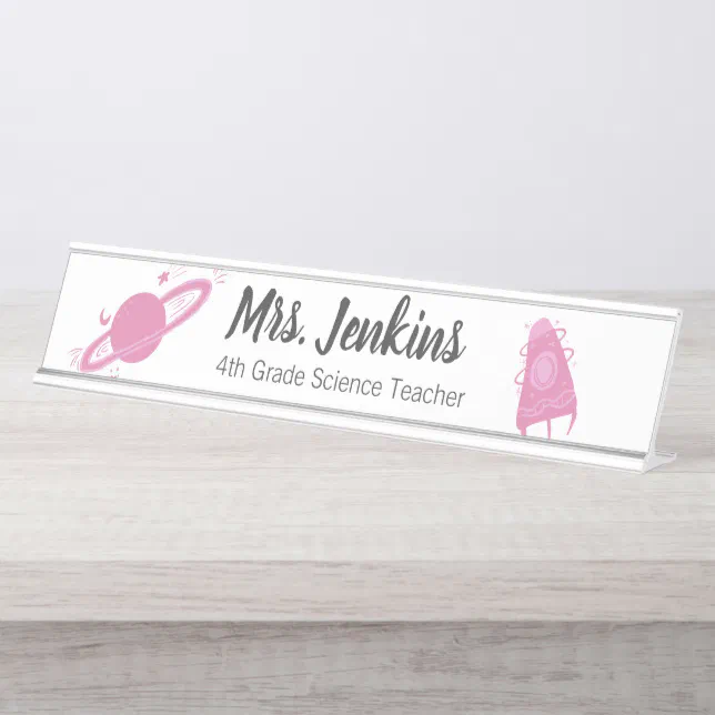 Science Teachers Laboratory Lab Planet Desk Name Plate | Zazzle