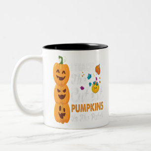 Science Teachers Love Brains Funny Halloween Teach Two-Tone Coffee Mug
