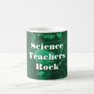 Science Teachers Rock Bright Green Gemstone Coffee Mug